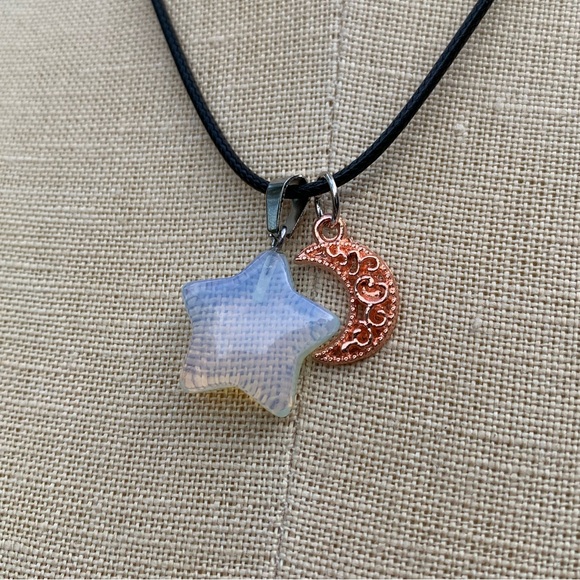 Handmade Moonstone Star Stone Amulet with Sun Charm - Picture 10 of 11